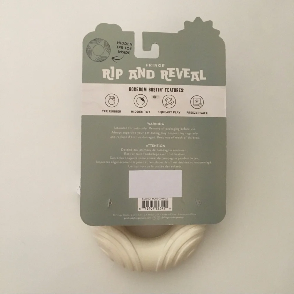 Dog Toy Chewer Cow Rip and Reveal Ruff Chewers Toy NEW | Fringe Black & White